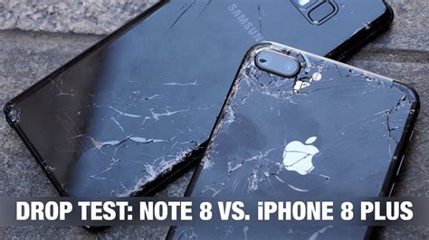 iphone 8 plus vs note 8 drop test|As expected, the iPhone 8 breaks if you drop it (but .